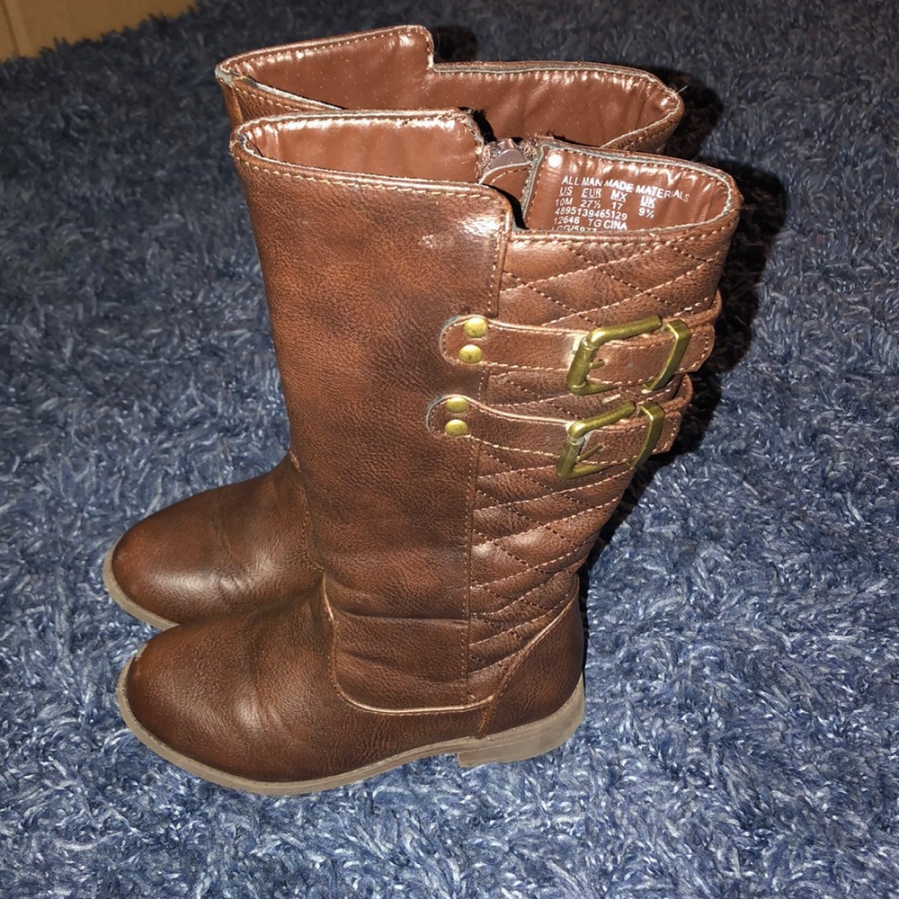 Piper toddler girls brown rider boots. Size 10